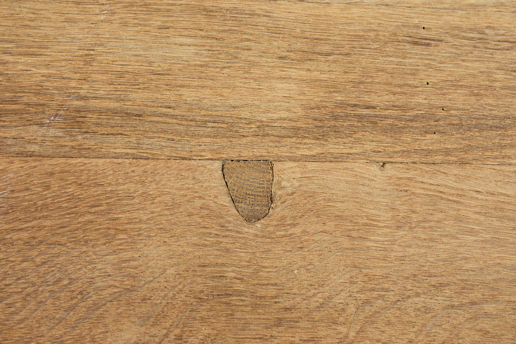 French Arts and Crafts Bleached Oak Farmhouse Dining Table