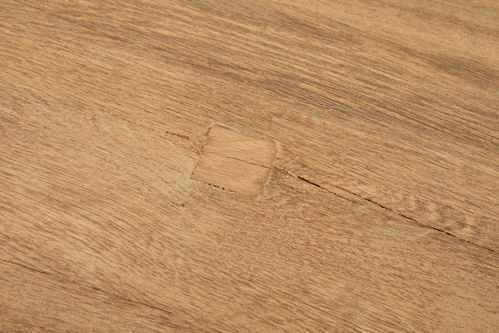 French Arts and Crafts Bleached Oak Farmhouse Dining Table