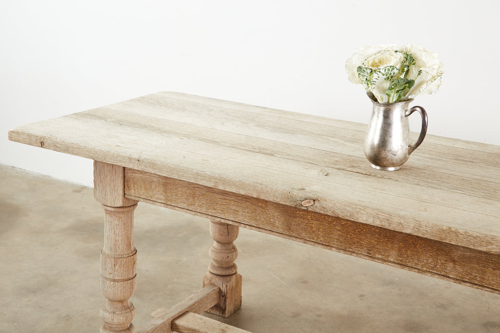 Country French Oak Farmhouse Trestle Dining Table