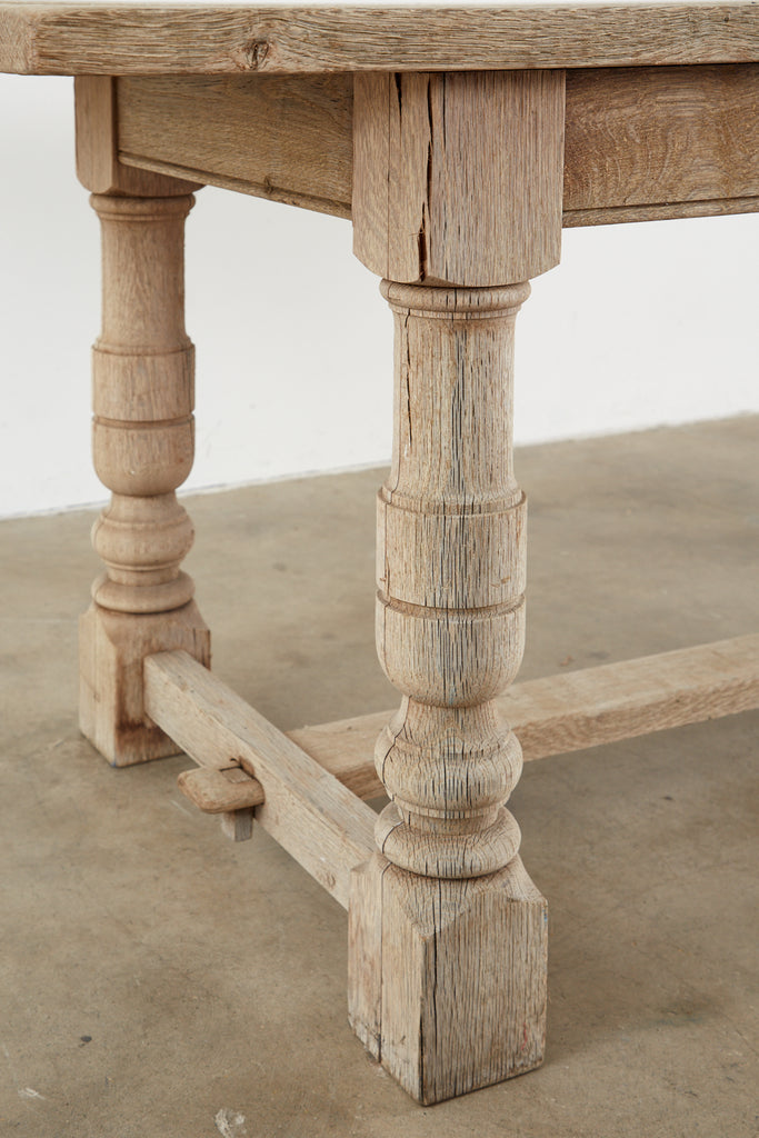 Country French Oak Farmhouse Trestle Dining Table