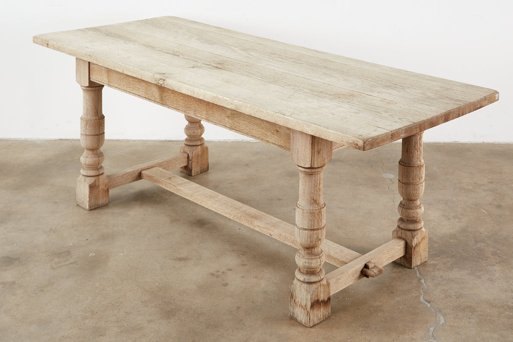 Country French Oak Farmhouse Trestle Dining Table