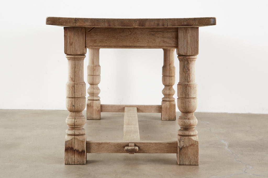 Country French Oak Farmhouse Trestle Dining Table