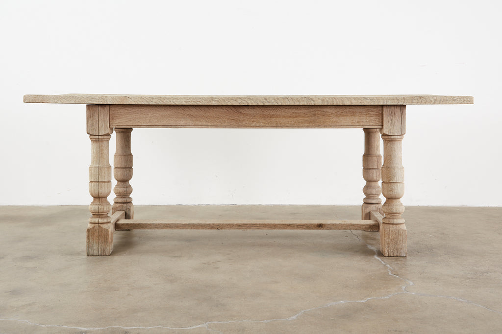 Country French Oak Farmhouse Trestle Dining Table