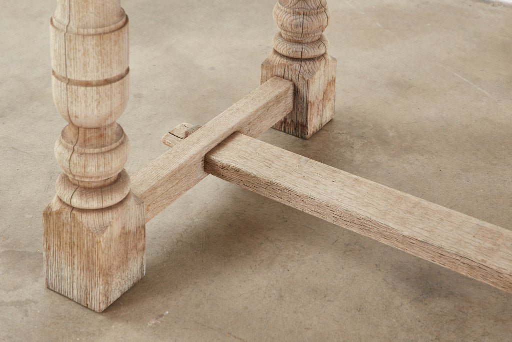 Country French Oak Farmhouse Trestle Dining Table