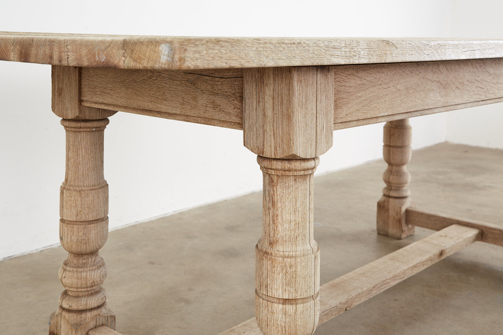 Country French Oak Farmhouse Trestle Dining Table