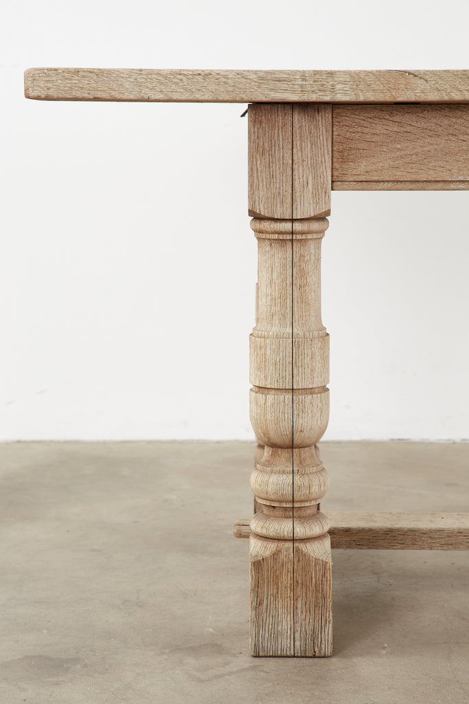 Country French Oak Farmhouse Trestle Dining Table