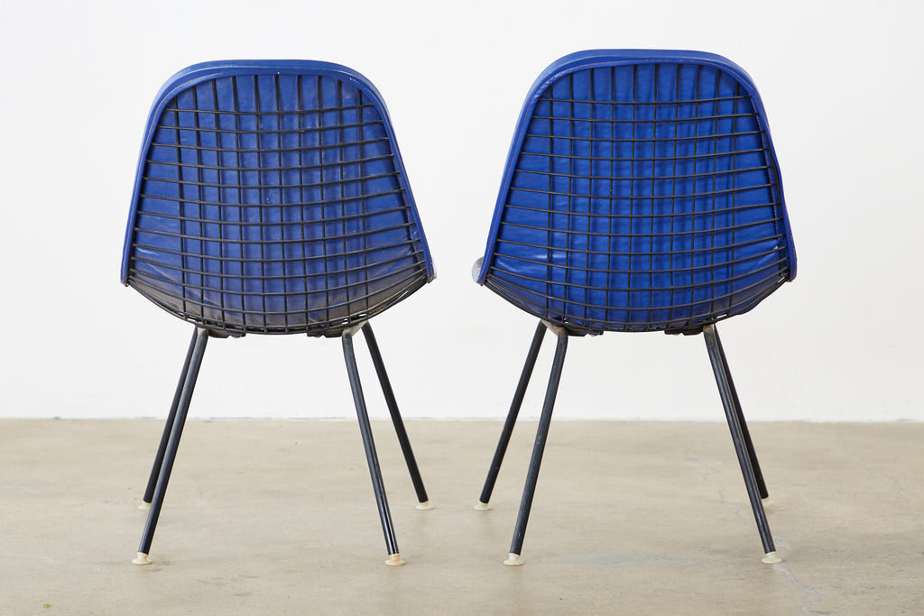Pair of Eames for Miller MKX Wire Mesh Chairs