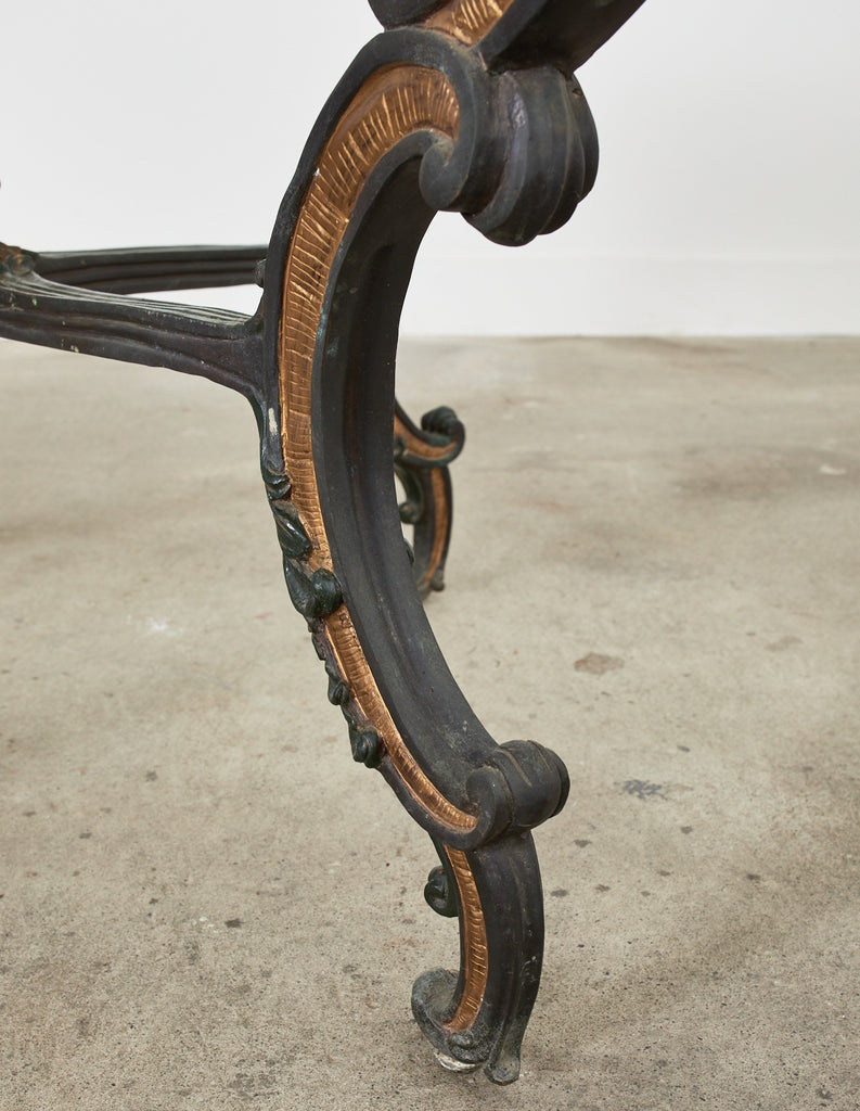 Italian Baroque Style Solid Bronze Lacquered Center Table