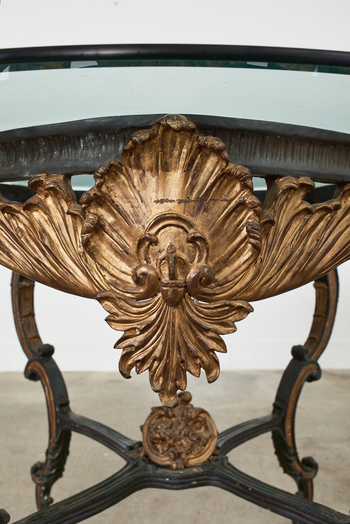 Italian Baroque Style Solid Bronze Lacquered Center Table