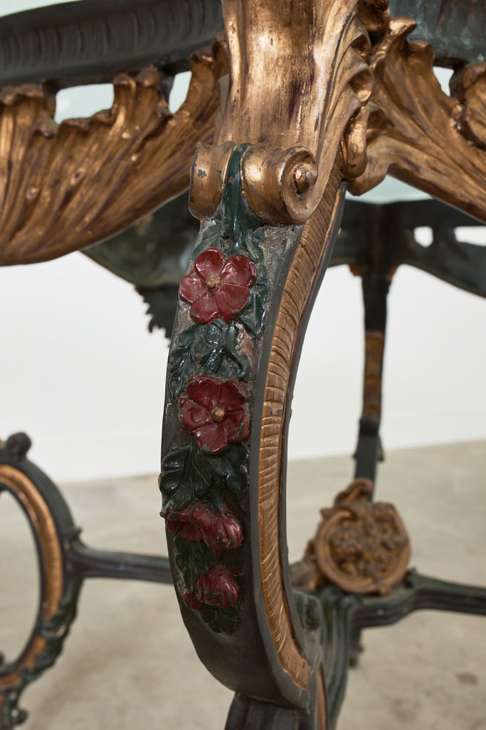 Italian Baroque Style Solid Bronze Lacquered Center Table