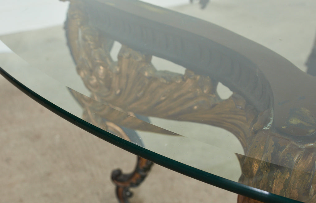 Italian Baroque Style Solid Bronze Lacquered Center Table