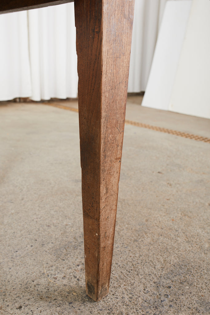 Country French Pine Oak Farmhouse Harvest Dining Table