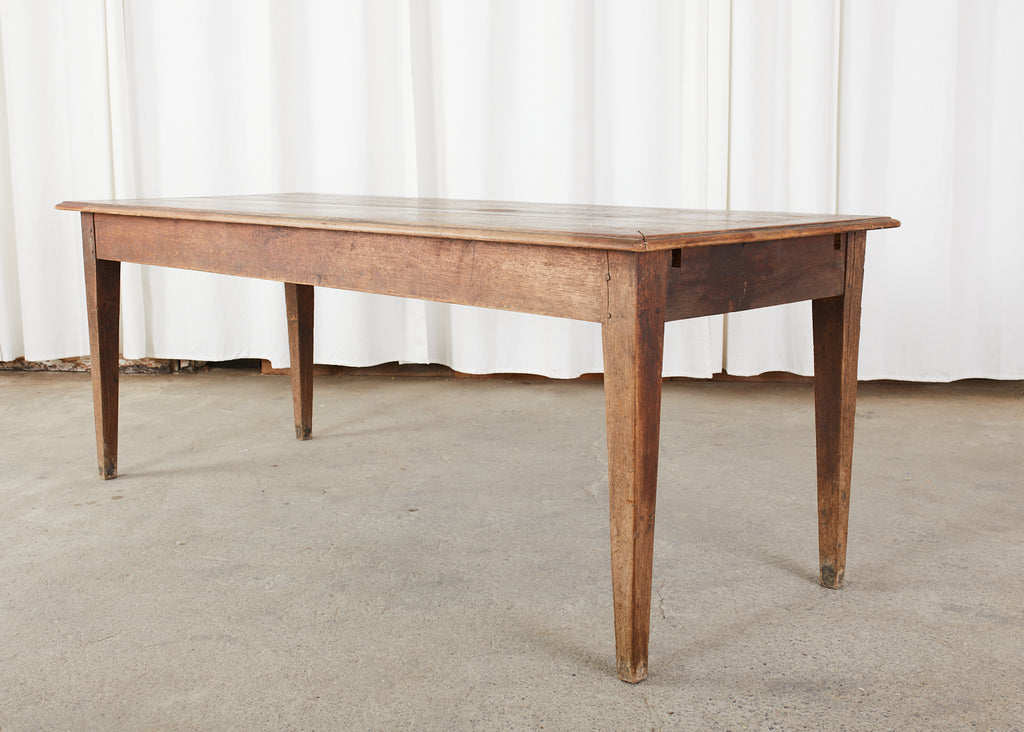 Country French Pine Oak Farmhouse Harvest Dining Table