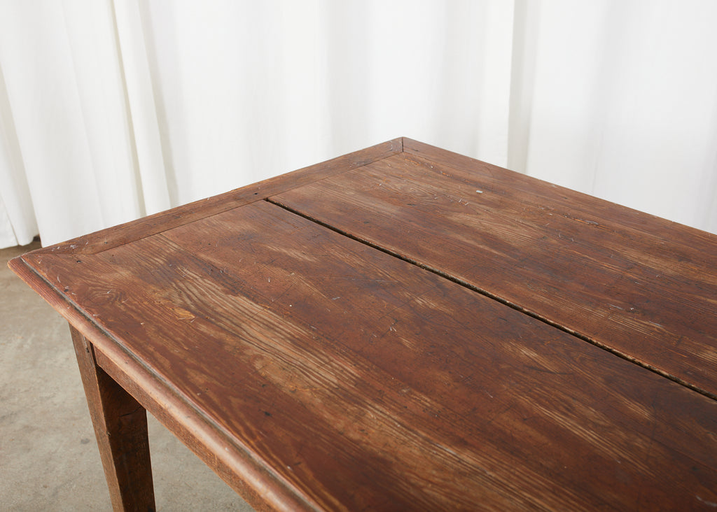 Country French Pine Oak Farmhouse Harvest Dining Table