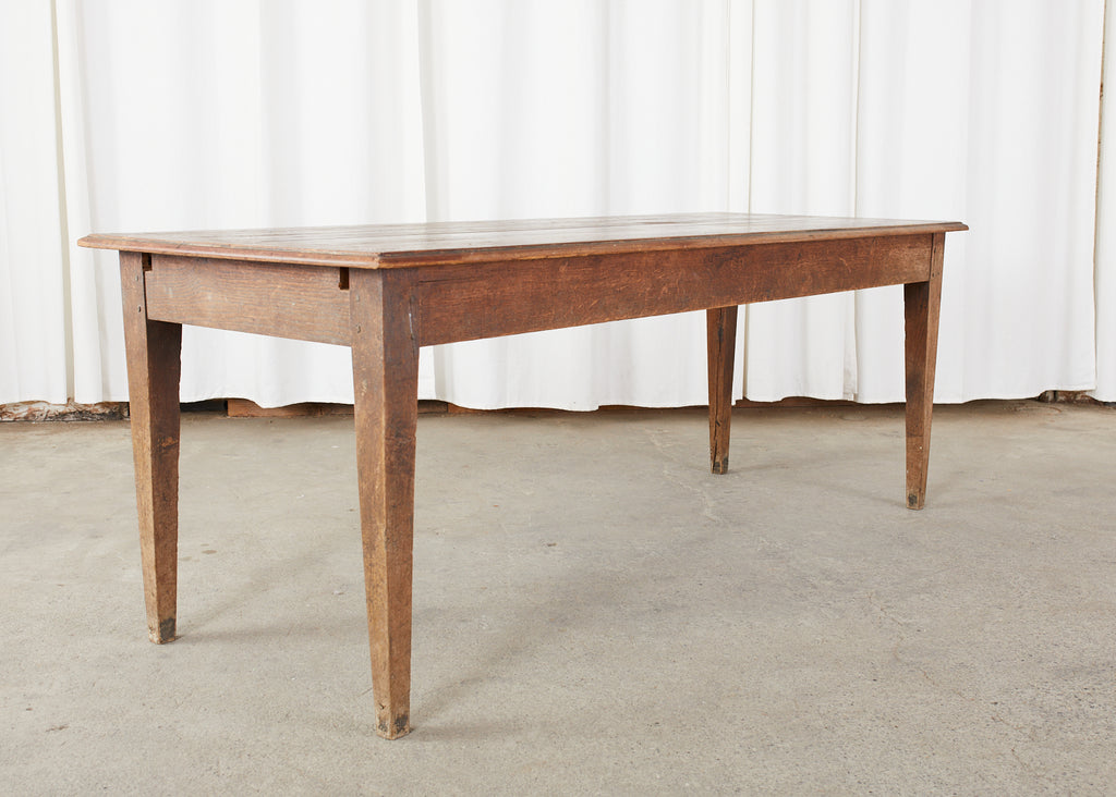 Country French Pine Oak Farmhouse Harvest Dining Table