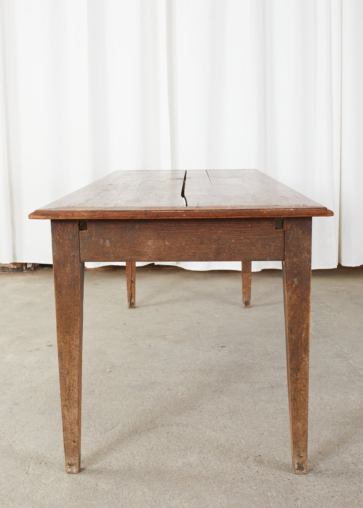 Country French Pine Oak Farmhouse Harvest Dining Table