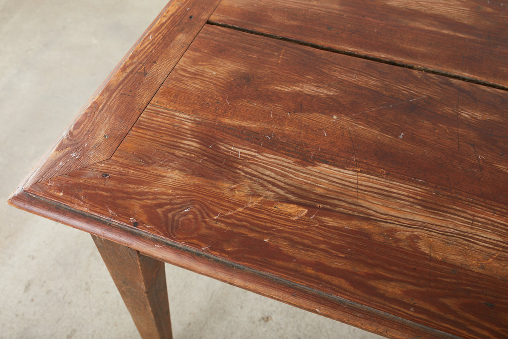 Country French Pine Oak Farmhouse Harvest Dining Table