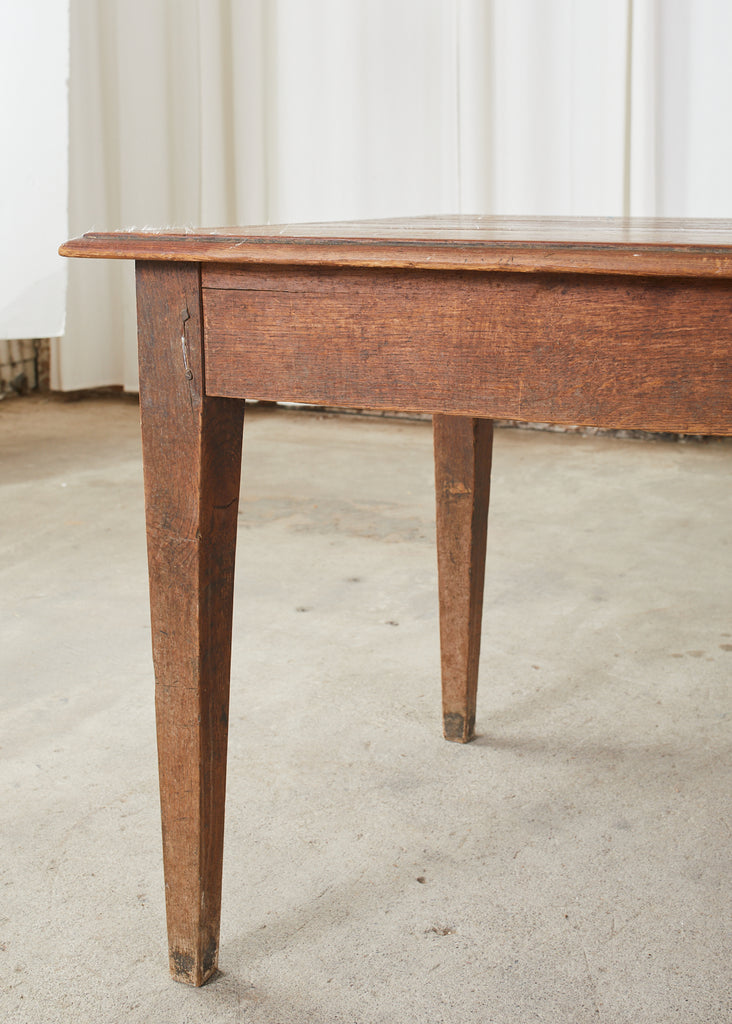 Country French Pine Oak Farmhouse Harvest Dining Table