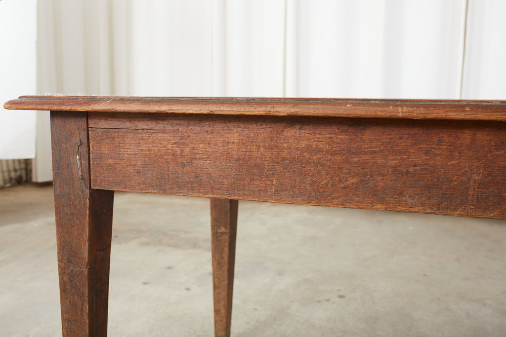 Country French Pine Oak Farmhouse Harvest Dining Table