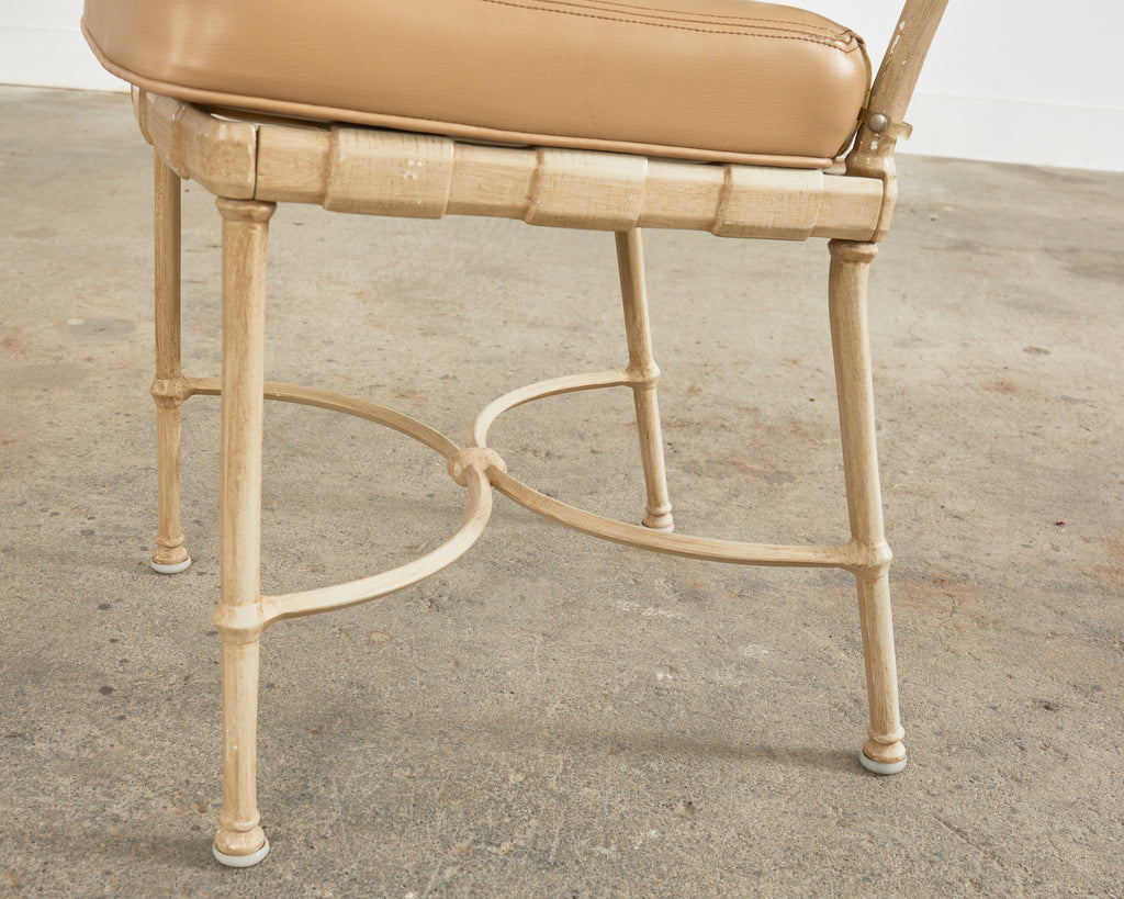 Set of Four Brown Jordan Neoclassical Style Garden Dining Chairs