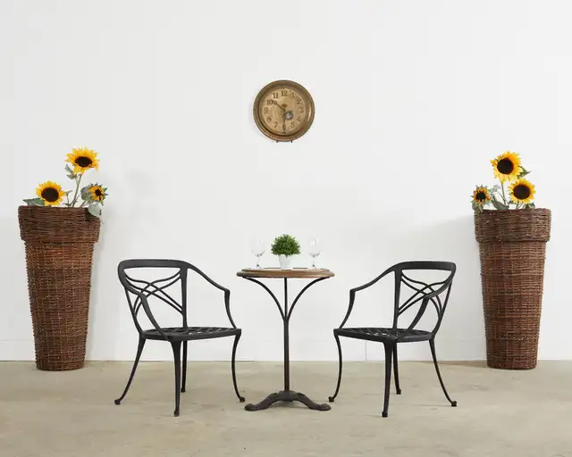 Set of 14 Brown Jordan Classic Garden Dining Armchairs