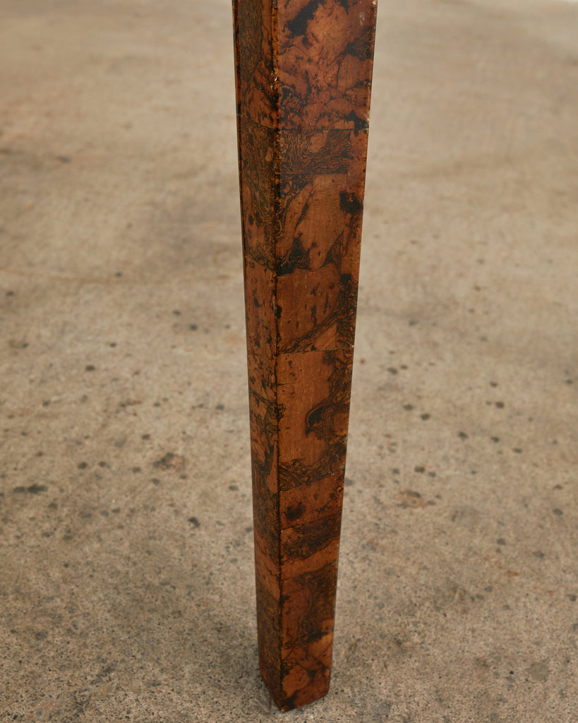 Karl Springer JMF Chair Lacquered Burlwood Patchwork