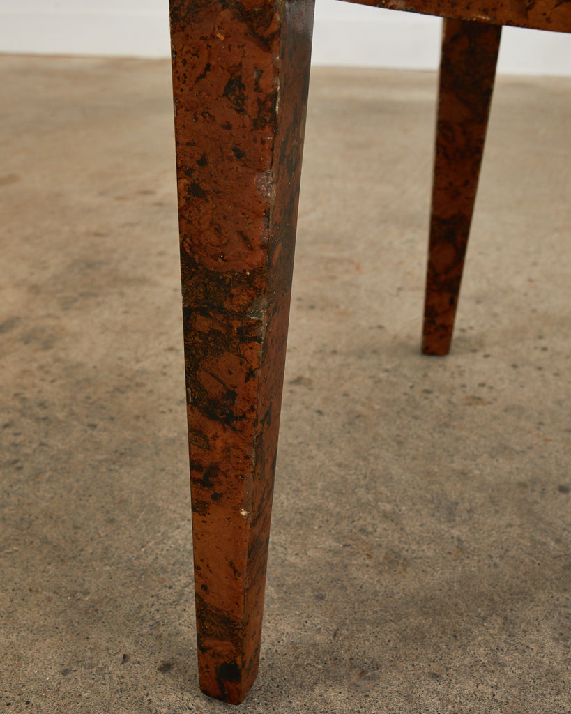 Karl Springer JMF Chair Lacquered Burlwood Patchwork