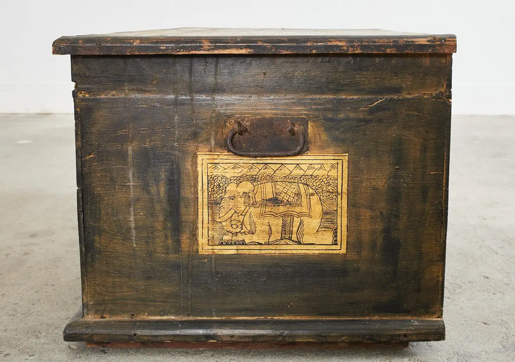19th Century Burmese Gilded Chest or Trunk Table