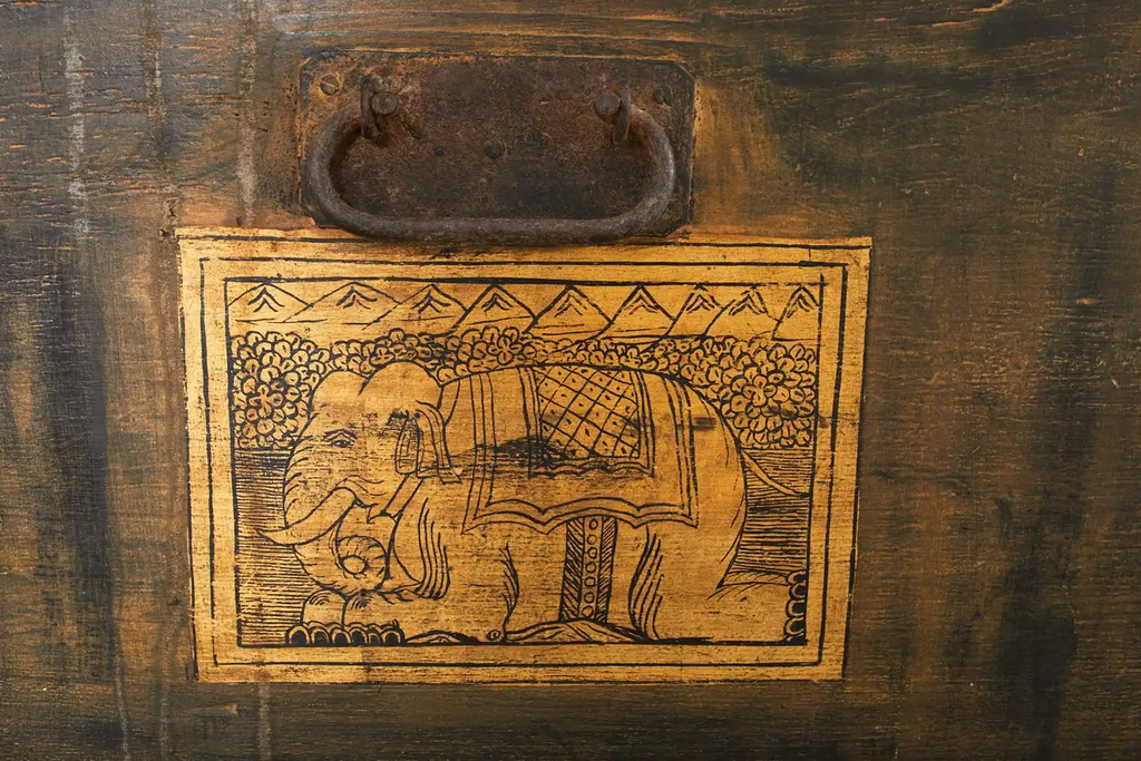 19th Century Burmese Gilded Chest or Trunk Table