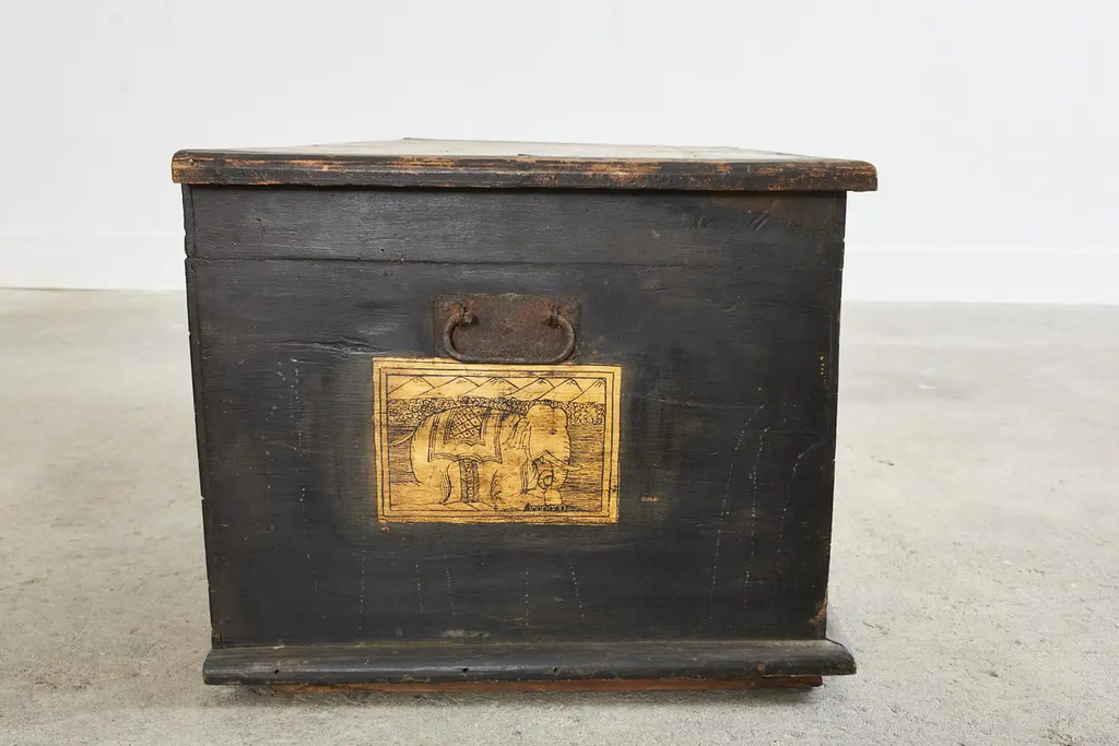 19th Century Burmese Gilded Chest or Trunk Table
