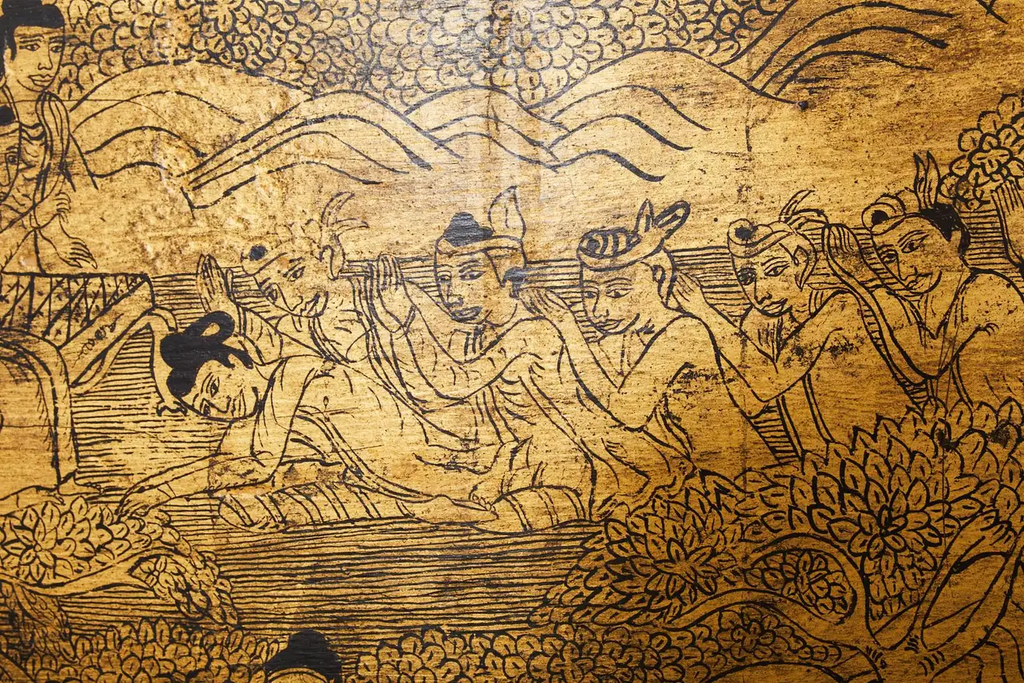 19th Century Burmese Gilded Chest or Trunk Table