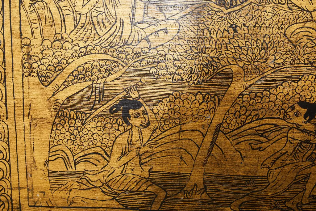 19th Century Burmese Gilded Chest or Trunk Table