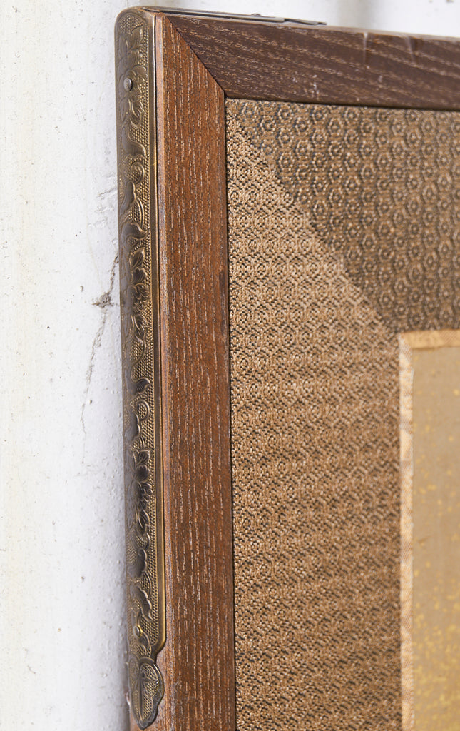 Japanese Edo Two Panel Screen Deities by Yokoyama Kazan