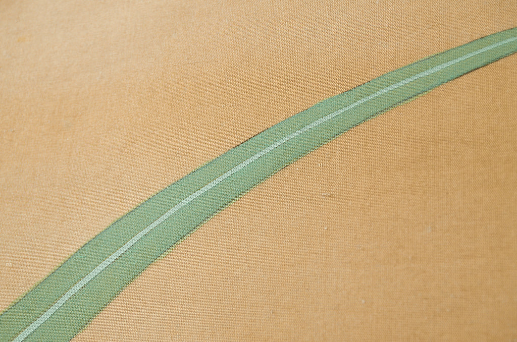 Japanese Meiji Two Panel Screen Geese and Reeds