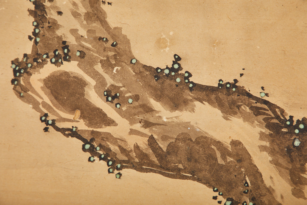 Japanese Edo Six Panel Screen Yoshitsune and Benkei