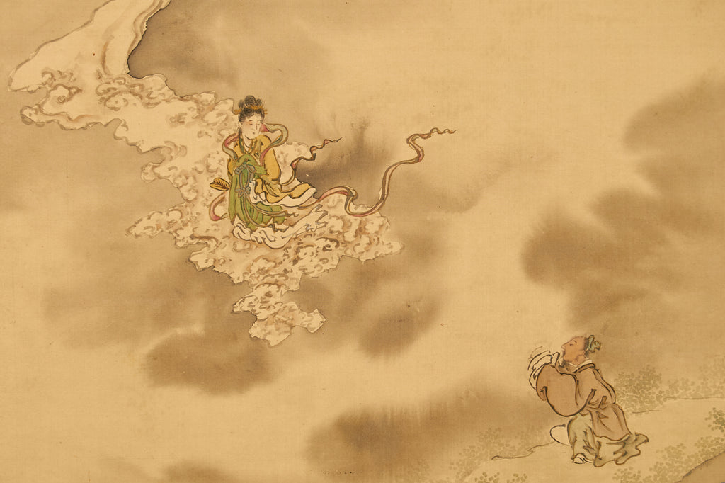 Pair of Japanese Taisho Period Screens Paragons of Filial Piety