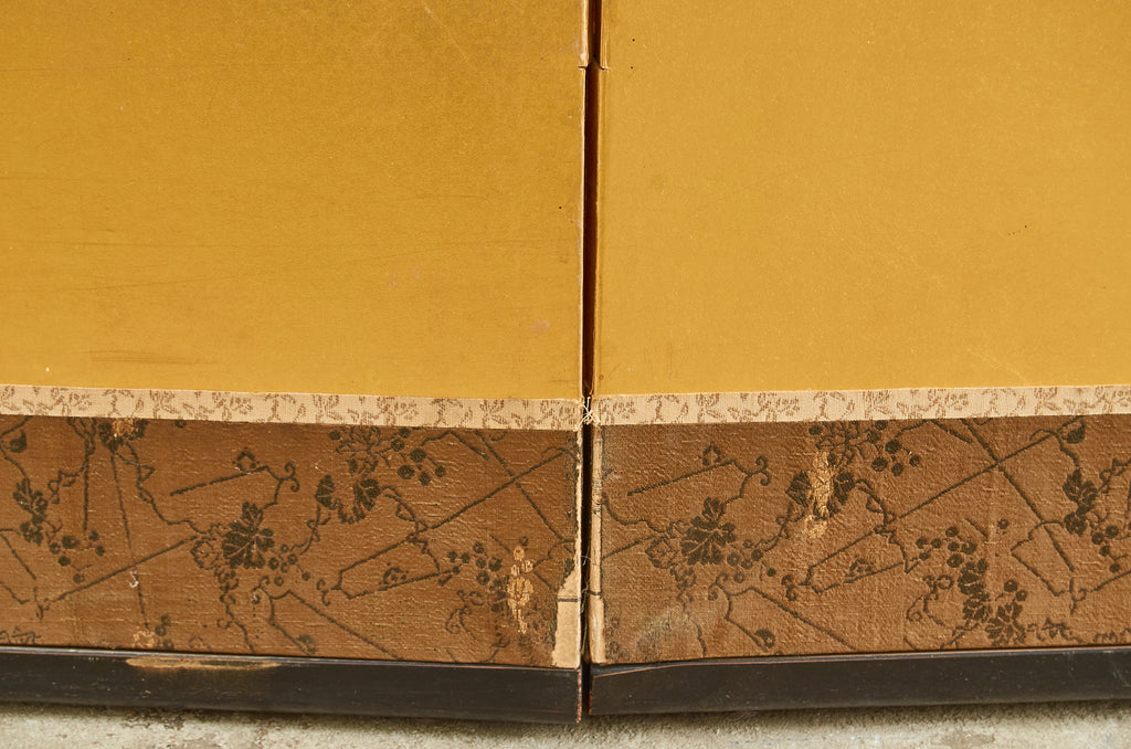 Pair of Japanese Taisho Period Screens Paragons of Filial Piety