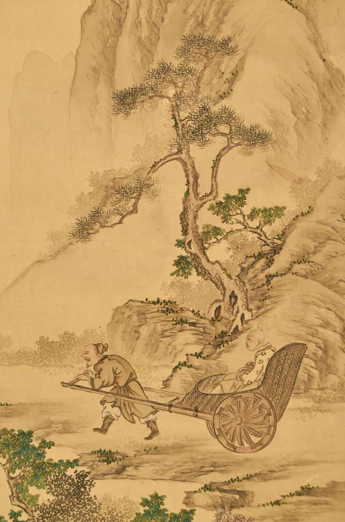 Pair of Japanese Taisho Period Screens Paragons of Filial Piety