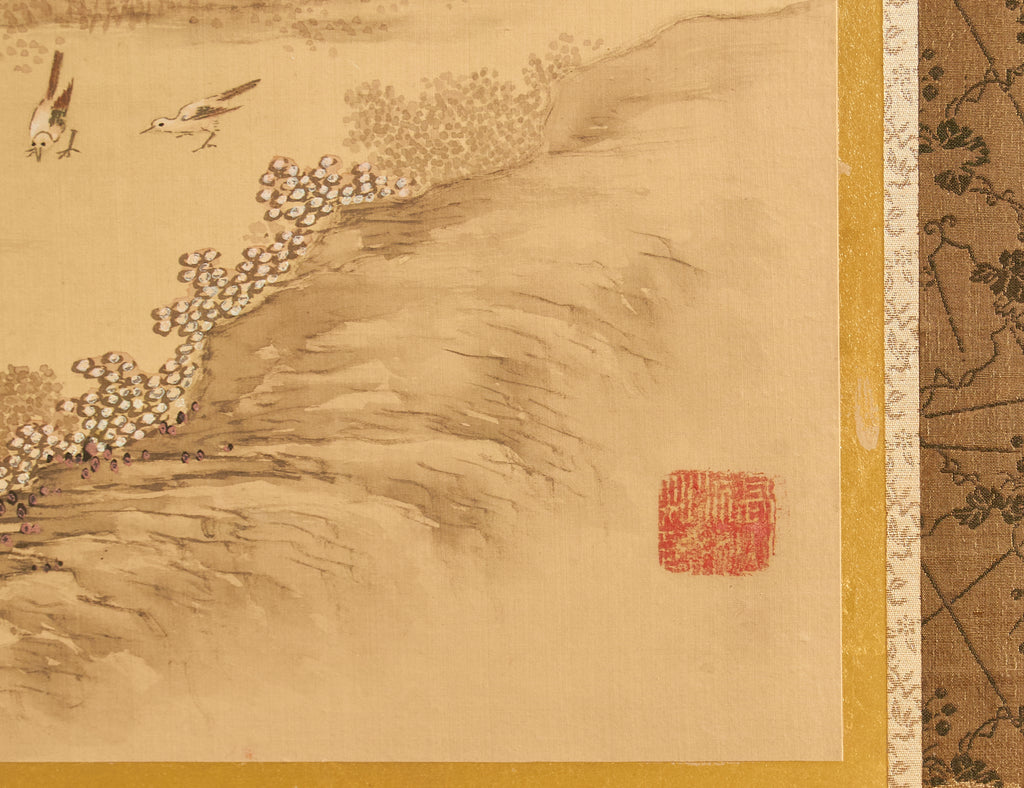 Pair of Japanese Taisho Period Screens Paragons of Filial Piety