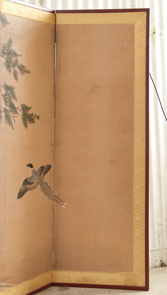 19th Century Japanese Edo Six Panel Kano School Landscape Screen