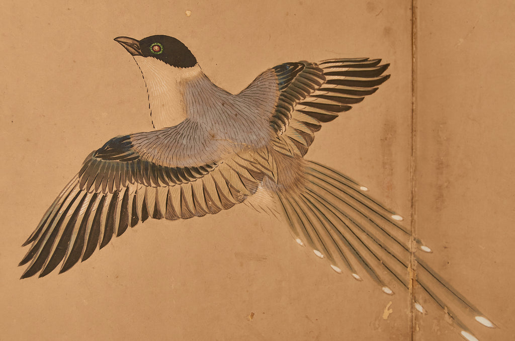 19th Century Japanese Edo Six Panel Kano School Landscape Screen