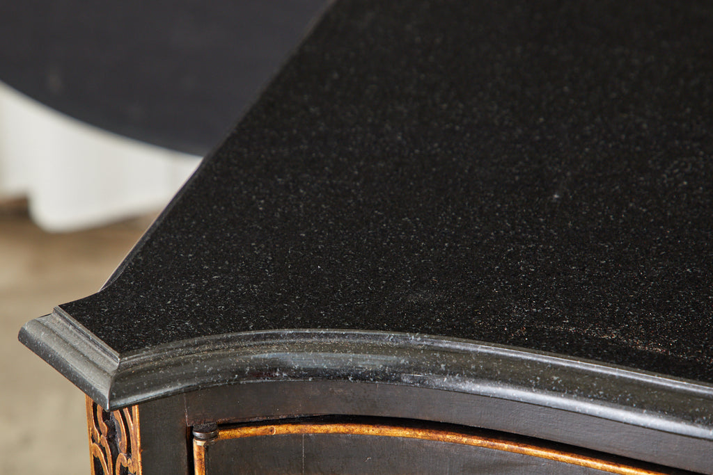 Nancy Corzine Chinoiserie Marble Top Sideboard Chest