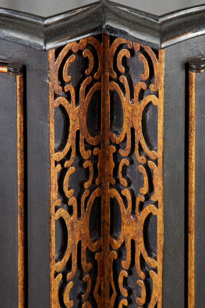 Nancy Corzine Chinoiserie Marble Top Sideboard Chest