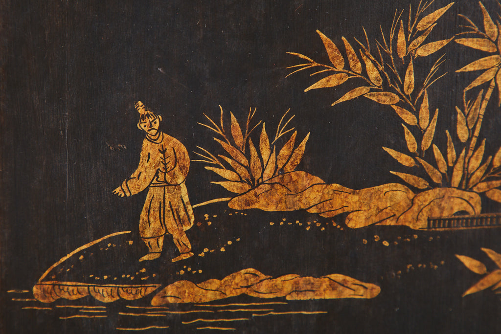 Nancy Corzine Chinoiserie Marble Top Sideboard Chest