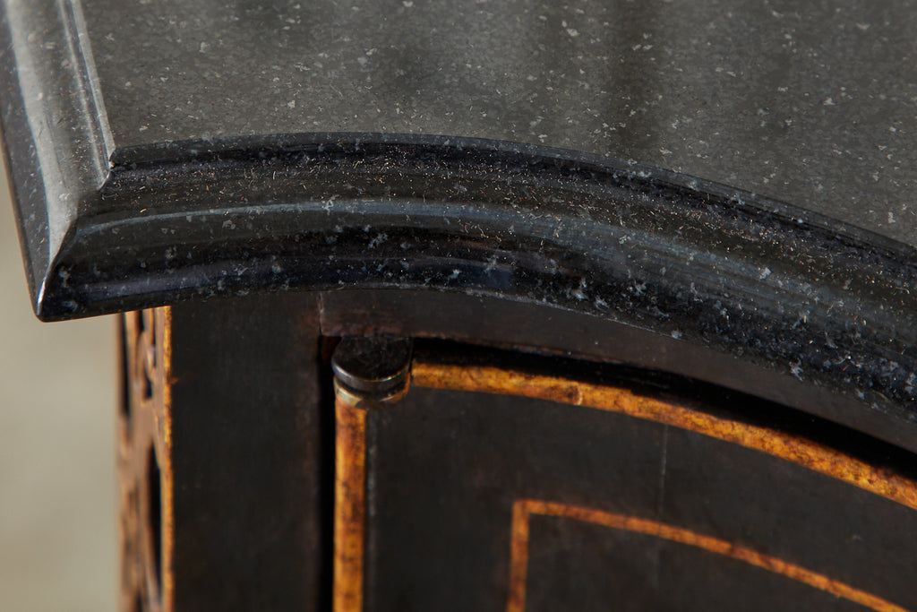 Nancy Corzine Chinoiserie Marble Top Sideboard Chest