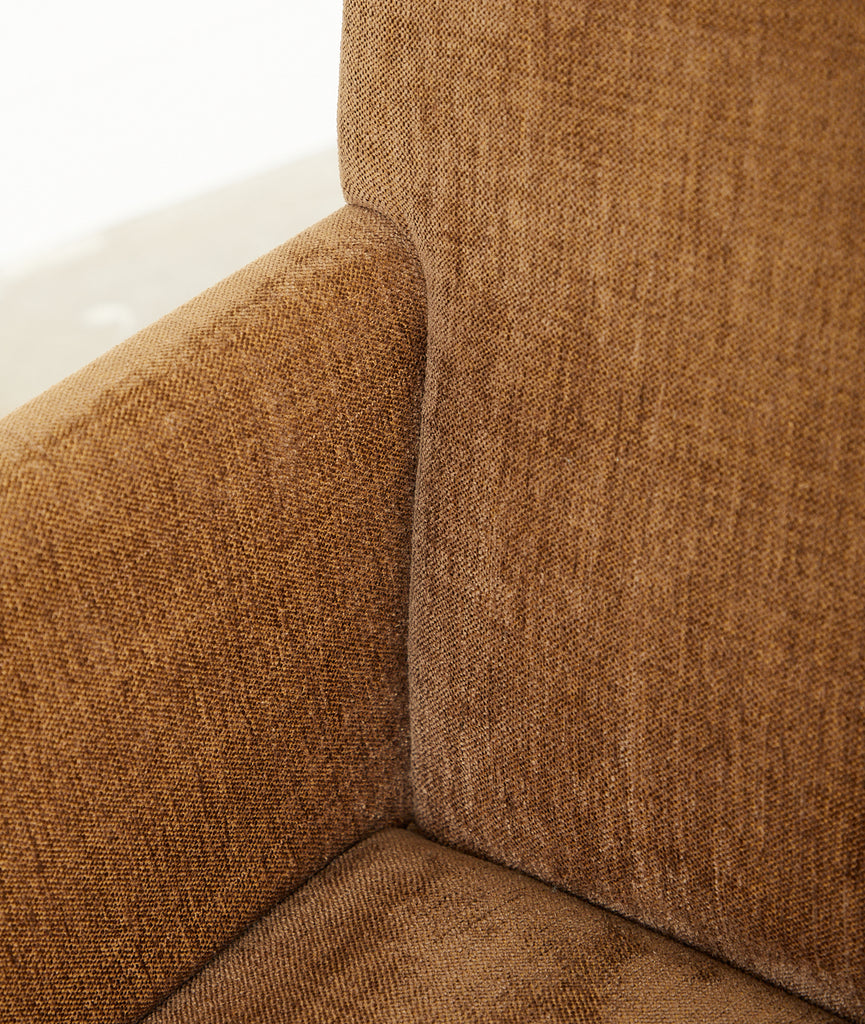 Set of Six Bronzed Steel Sled Style Dining Chairs