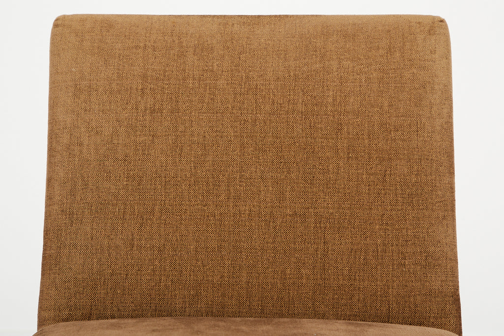 Set of Six Bronzed Steel Sled Style Dining Chairs