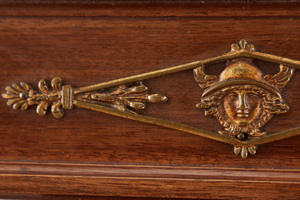 Set of Ten French Empire Mahogany Caned Dining Chairs