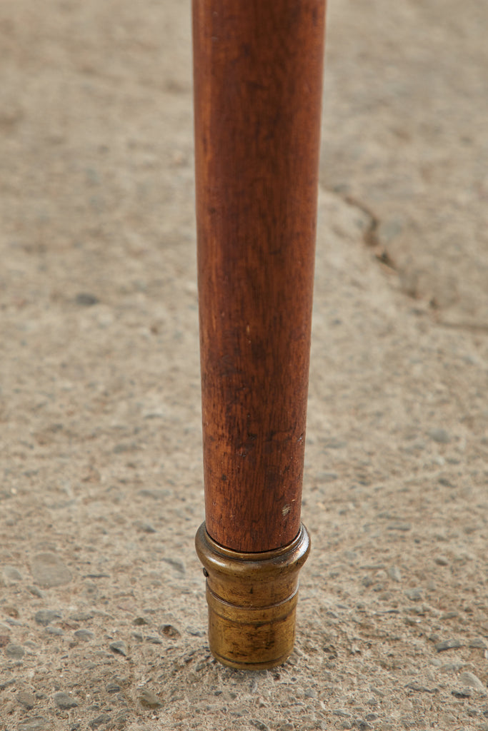 Set of Ten French Empire Mahogany Caned Dining Chairs