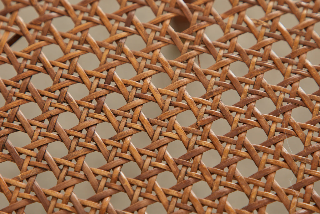 Set of Ten French Empire Mahogany Caned Dining Chairs